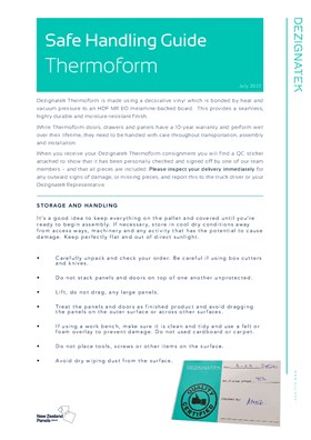 Dezignatek Safe Handling Instructions Thermoform